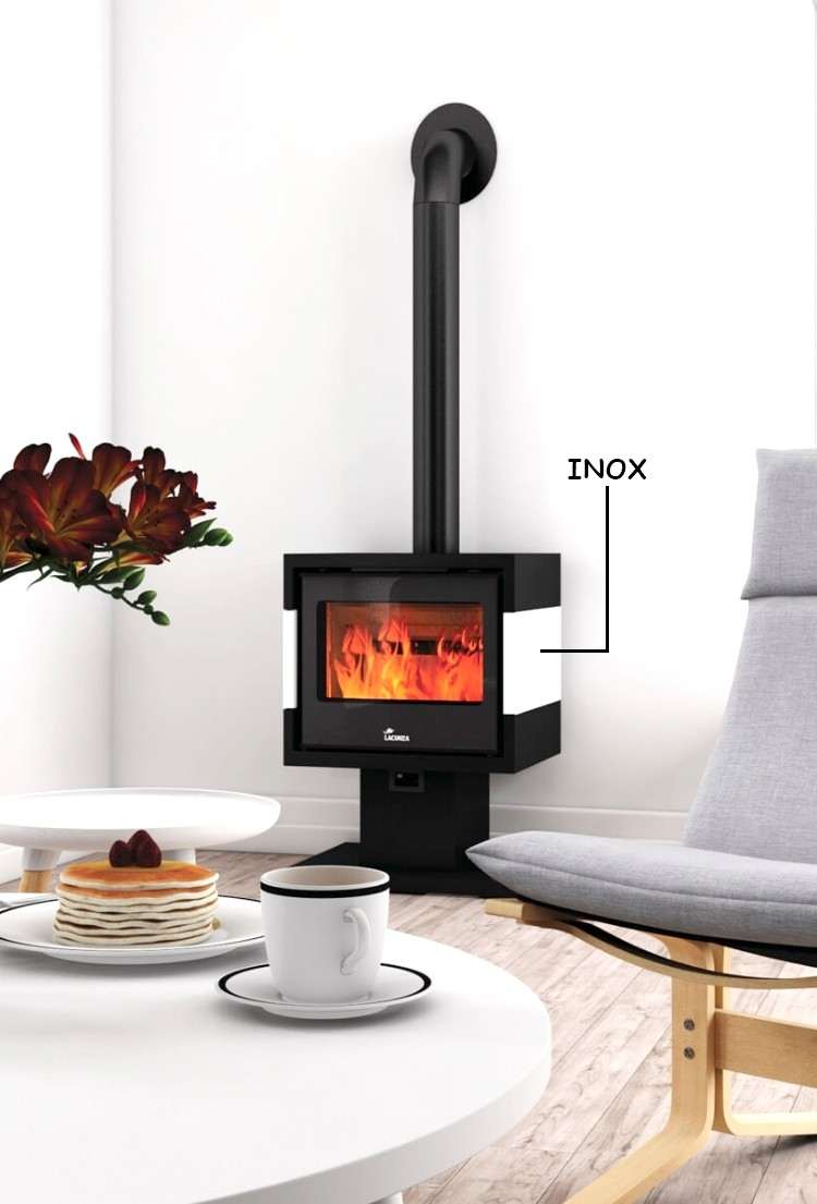 Poêle à Bois LACUNZA TITANIUM 701 Noir Inox 10 kW