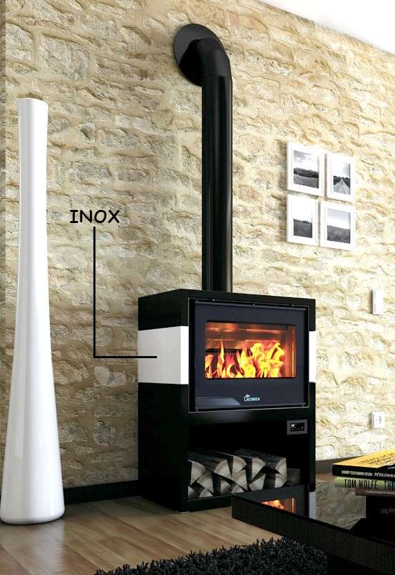 Poêle à Bois LACUNZA TITANIUM 703 Noir Inox 10 kW