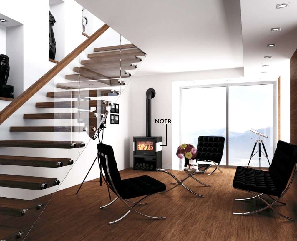 Poêle à Bois LACUNZA TITANIUM 703 Noir Noir 10 kW