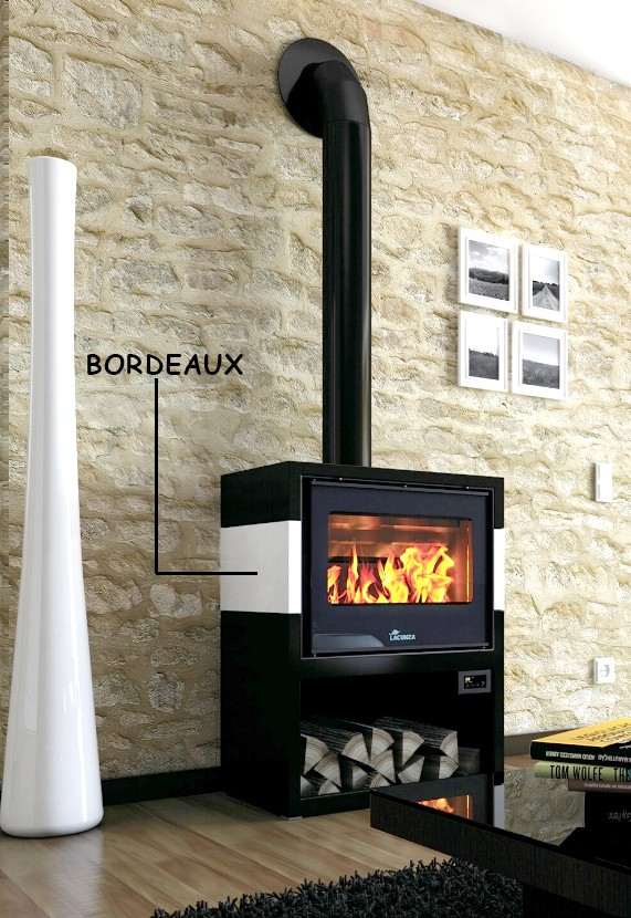 Poêle à Bois LACUNZA TITANIUM 703 Noir Bordeaux 10 kW