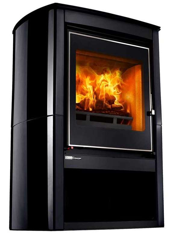 Poêle à Bois DEVILLE ELAN 1 Céramique Noir 6 kW