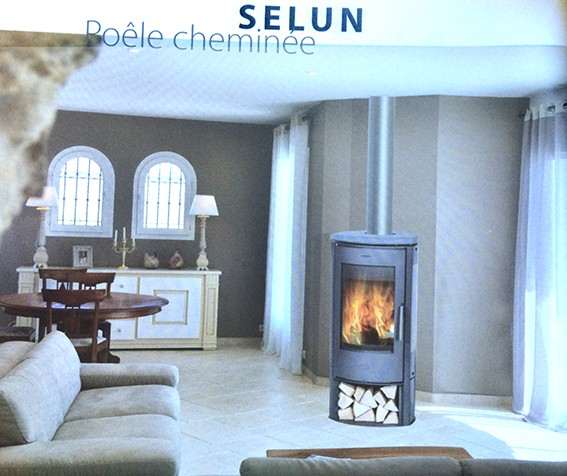Poêle à Bois Cheminée FRANCO BELGE SELUN Pierre Ollaire 5 kW