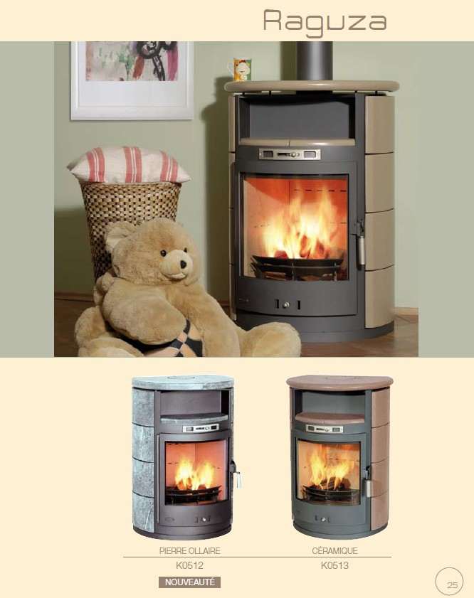 Poêle à Bois FRANCOBELGE RAGUZA Pierre Ollaire 9 kW