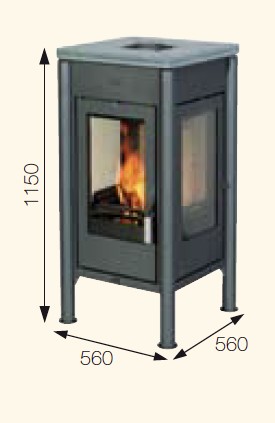 Poêle à Bois FRANCOBELGE MENPHIS Pierre Ollaire 7 kW