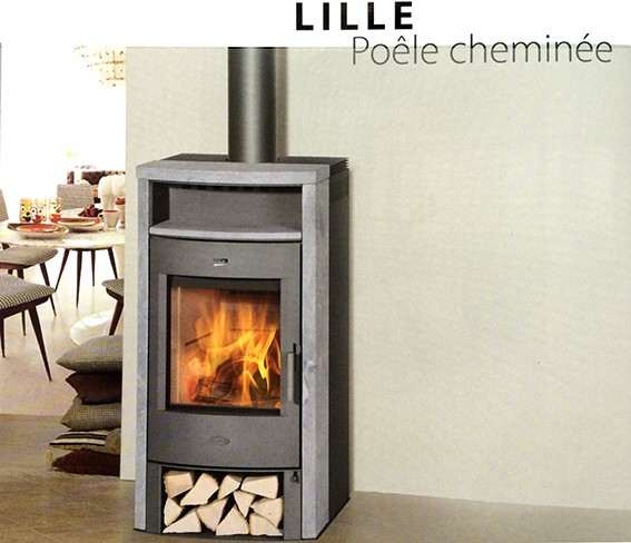 Poêle à Bois FRANCOBELGE LILLE Pierre Ollaire 7 kW