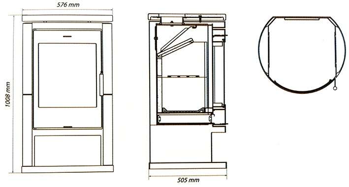 Poêle à Bois FRANCOBELGE SICILIA Céramique Blanche : SHEMA