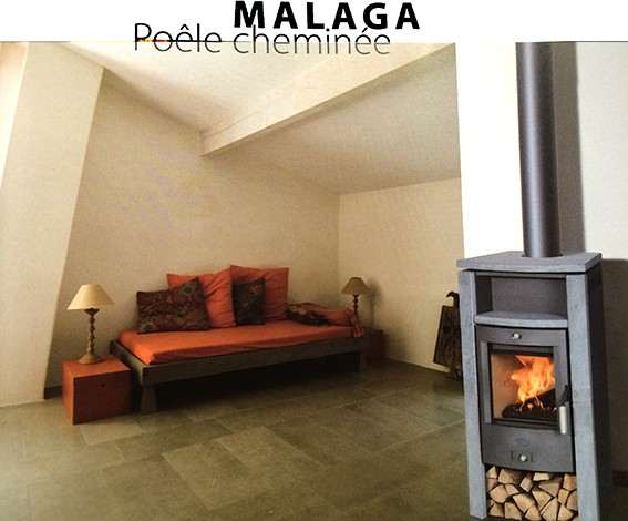 Poêle à Bois FRANCOBELGE MALAGA Pierre Ollaire : SHEMA