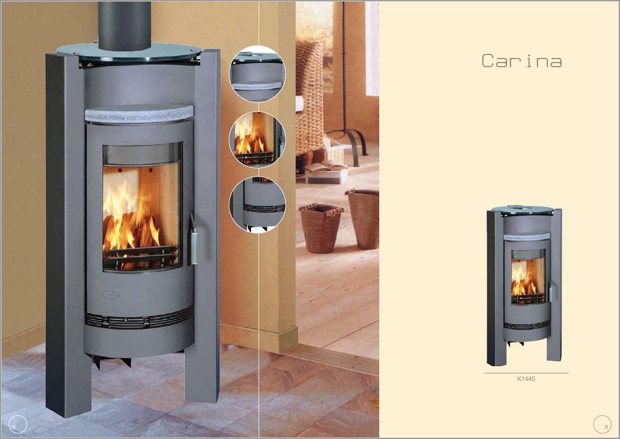 Poêle à Bois FRANCOBELGE CARINA Habillage Verre et Pierre Ollaire 7 kW