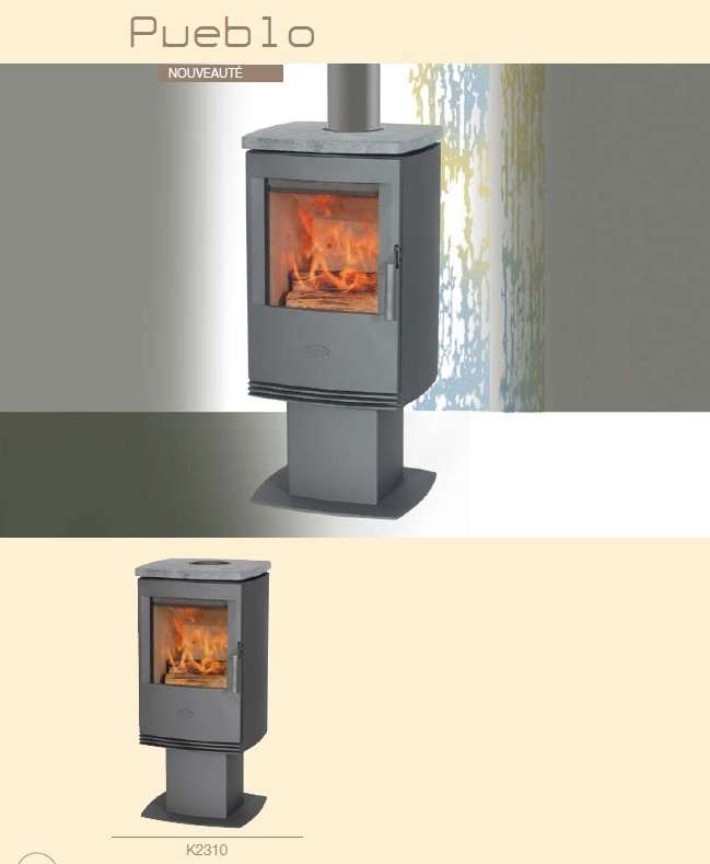 Poêle à Bois FRANCOBELGE PUEBLO Dessus Pierre Ollaire 6 kW