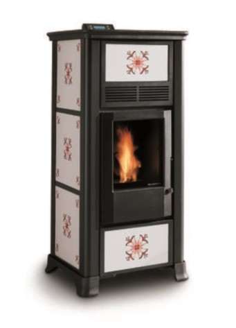 Poêle à Granulés PALAZZETTI MARGHERITA Fleur Rouge 9 kW