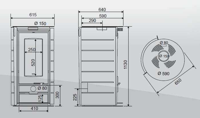 SKEEP Poele a bois 5kW supra
