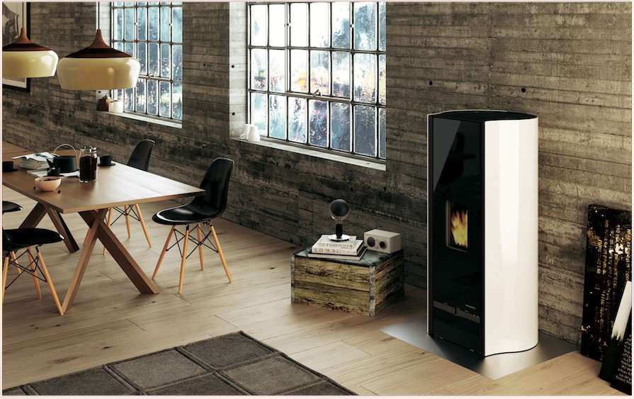 Poêle à Granulés PALAZZETTI AUDREY Blanc 9 kW