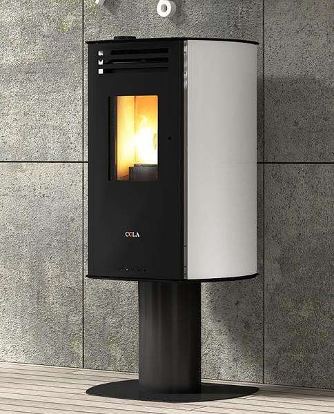 poele a granule bois COLA VISION blanc