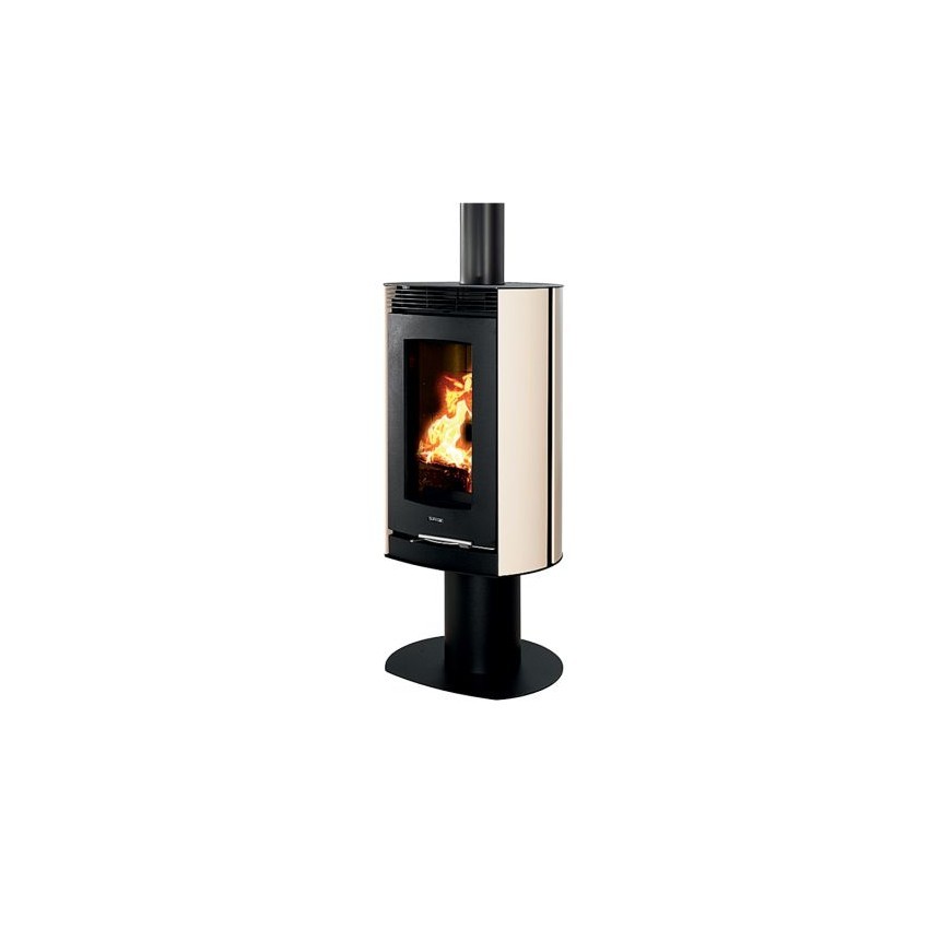 Poêle à Bois SUPRA HANOOK LIFT 03 Noir côtés Ivoire 7 kW