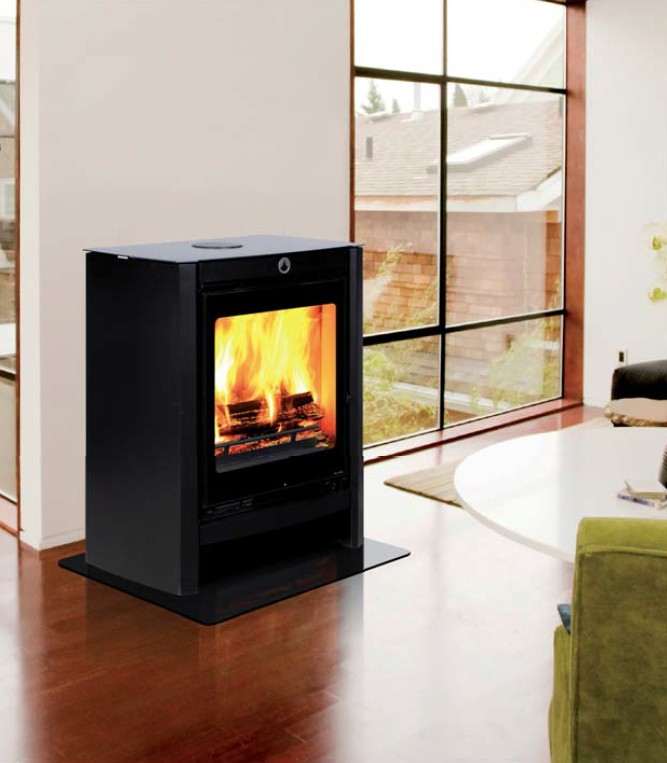 Poêle à Bois DEVILLE PERLE Noir 10 Kw