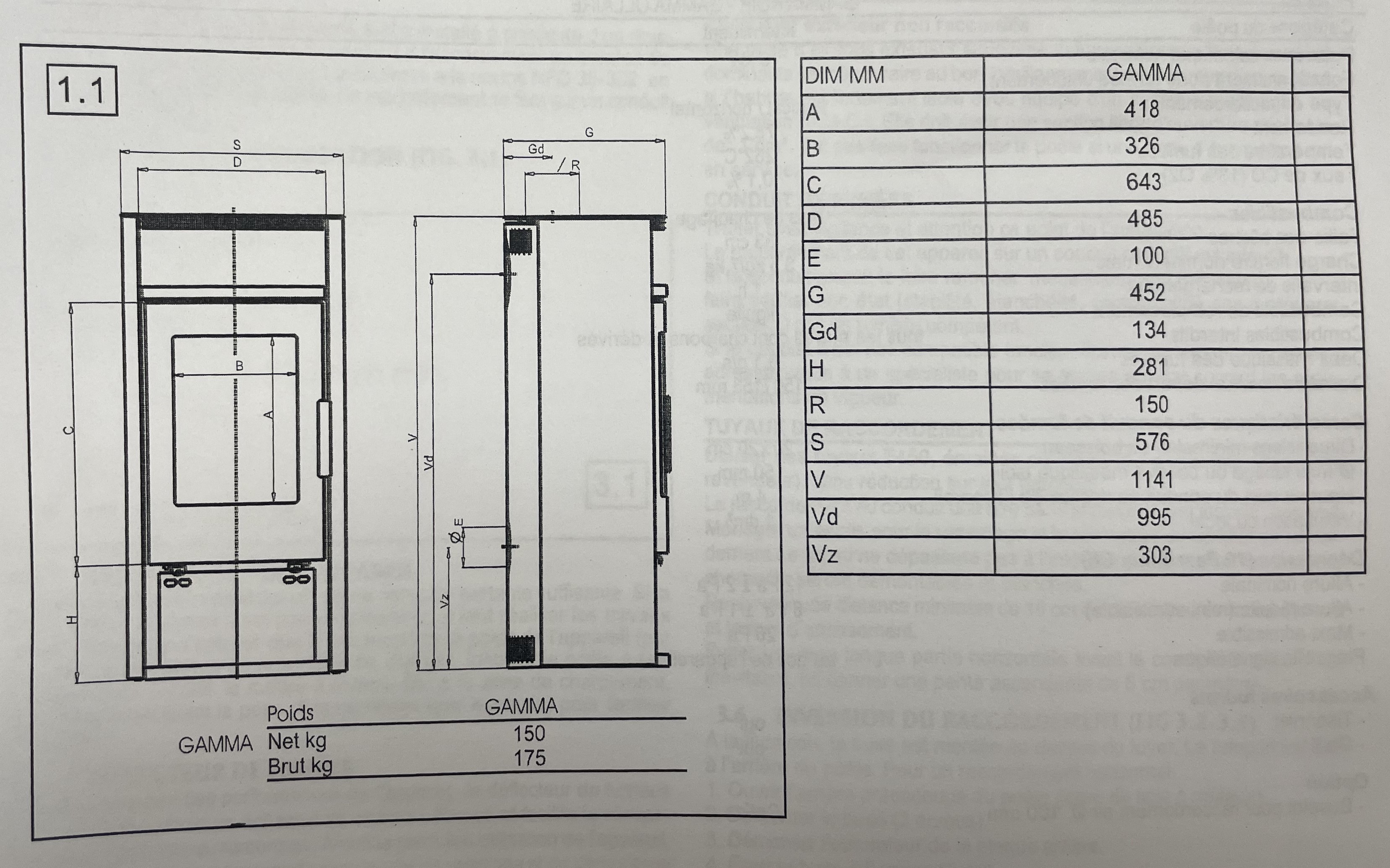 Poêle à Bois VALMON GAMMA Noir 8 kW