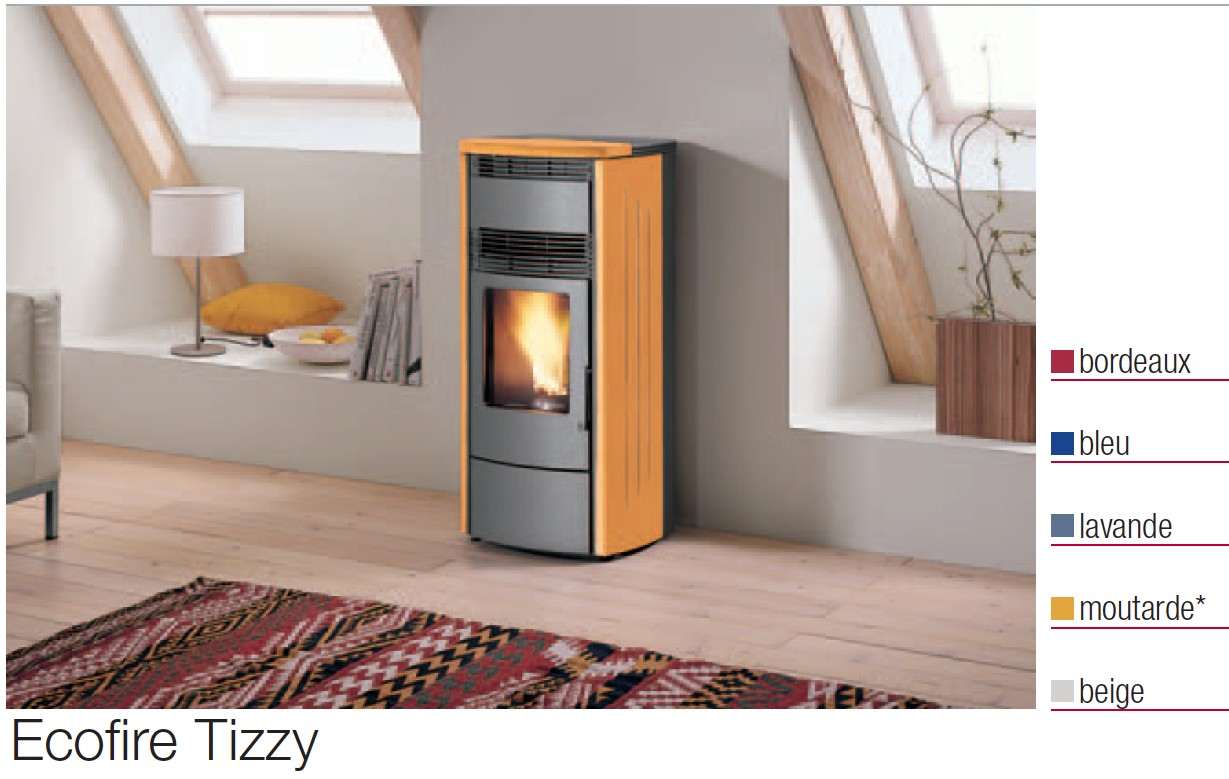 Poêle à Granules PALAZZETTI ECOFIRE TIZZY Beige 6 kW
